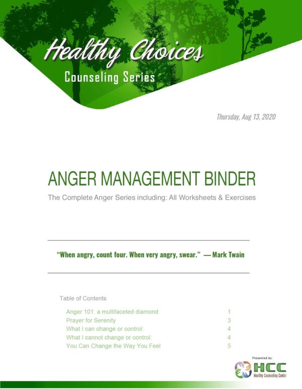Anger Management Binder